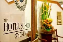 The Hotel School Sydney campus exterior with modern architecture