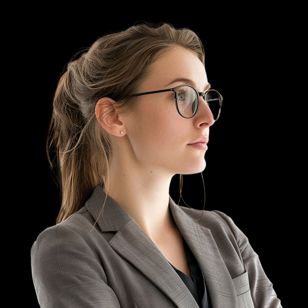 Senior accounts officer working at office desk